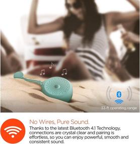 img 2 attached to HyperGear Splash Water Resistant Wireless Shower Speaker HD Stereo Sound With Built-In Microphone For Hands-Free Calls/Playlist For All Bluetooth Devices [Teal]
