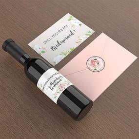 img 2 attached to 🎁 Bridesmaid Proposal Box Set with Cards, Wine Labels, and Gift Card I Maid of Honor and Bridesmaid Gifts Boxes I Bridal Shower Supplies I Wedding, Bachelorette Party Decorations Hen Night
