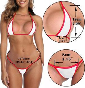 img 1 attached to SHERRYLO G String Bathing Contrast Swimwear Women's Clothing for Swimsuits & Cover Ups