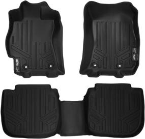 img 4 attached to 🚗 SMARTLINER Custom Fit Floor Mats: Black 2 Row Liner Set for Subaru Outback/Legacy 2015-2019