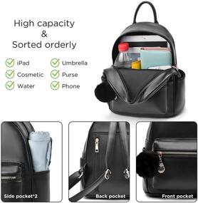 img 1 attached to 🎒 Stylish Leather Satchel Fashion Backpack for Women's Handbags & Wallets