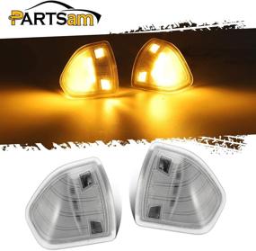 img 4 attached to 🚘 Partsam LED Side Mirror Turn Signal Light Lamps with Clear Cover Lens - Compatible with Ram 1500 2500 3500 4500 5500 (2010-2018) - 68302828AA 68302829AA