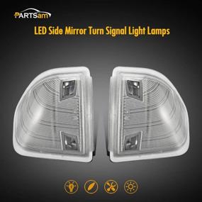 img 3 attached to 🚘 Partsam LED Side Mirror Turn Signal Light Lamps with Clear Cover Lens - Compatible with Ram 1500 2500 3500 4500 5500 (2010-2018) - 68302828AA 68302829AA