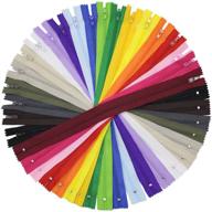 colorful sewing zippers: 80-piece nylon coil zippers, 14 inch long - ideal tailor supplies in 20 assorted colors logo