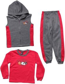img 4 attached to 🩳 At Buzzer Three Fleece 53102 34 4T Boys' Clothing Sets - Cozy and Stylish Fashion for Little Boys