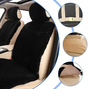 img 3 attached to Masubons Sheepskin Steering Automotive Universal Interior Accessories