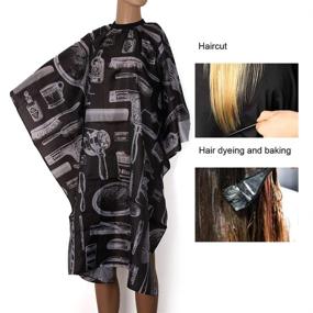 img 2 attached to 💦 Waterproof Hair Cutting Cape with Snap Closure - Pack of 6 Barber Salon Capes for Hair Stylist, Soft & Washable Haircut Cape for Adults/Kids, White, 60x50 inches