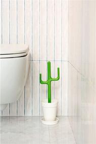 img 1 attached to Vigar Cactus Toilet Brush Set - Eco-Friendly Cleaning Brush with Cactus-Shaped Handle, Planter Base & Saucer for Sustainable Cleaning