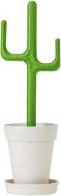 img 4 attached to Vigar Cactus Toilet Brush Set - Eco-Friendly Cleaning Brush with Cactus-Shaped Handle, Planter Base & Saucer for Sustainable Cleaning