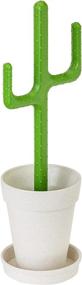 img 3 attached to Vigar Cactus Toilet Brush Set - Eco-Friendly Cleaning Brush with Cactus-Shaped Handle, Planter Base & Saucer for Sustainable Cleaning