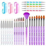 AROIC Acrylic Paint Brush Set, 15 pcs Nylon Hair Paint Brushes for