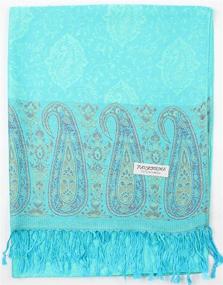 img 3 attached to Womens Paisley Pattern Pashmina Shawls Women's Accessories