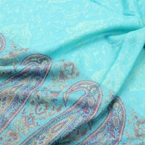 img 2 attached to Womens Paisley Pattern Pashmina Shawls Women's Accessories