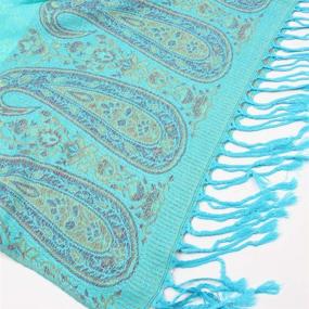 img 1 attached to Womens Paisley Pattern Pashmina Shawls Women's Accessories