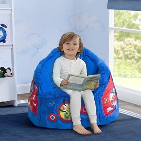 img 3 attached to Disney Mickey Mouse Cozee Fluffy Chair: Cute and Comfy Seating for Kids Up to 6 Years Old