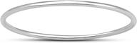 💍 14k skinny thin domed stackable white gold band - .75mm logo