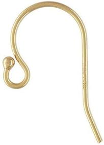 img 3 attached to 💎 Pack of 50 Hypoallergenic French Earring Hooks with Strong Ball Dot Design - 20mm Dangle Ear Wire Connectors - 14k Gold Plated for Earrings Making CF238-2