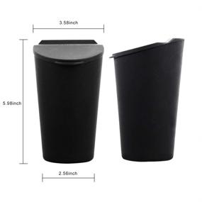 img 3 attached to 🗑️ ThinSGO Car Silicone Trash Can with Lid - Car Cup Holder Garbage Bin for Auto, Home, Office (Black)