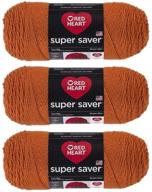 пряжа red heart super saver (3 упаковки) морковка e300-256: яркая и прочная пряжа для всех ваших творческих нужд логотип