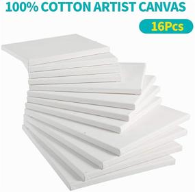 img 3 attached to 🖼️ Gazeer Super Value 12Pcs Pre Stretched Canvas - Ideal for Oil & Acrylic Painting - 8x10, 9x12, 11x14 Inch - 5/8 Inch Profile