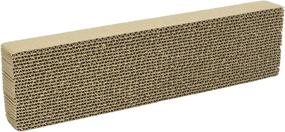 img 2 attached to 🐱 2-Pack WARE Single Wide Corrugated Replacement Scratcher Pads for Cats - Includes Catnip