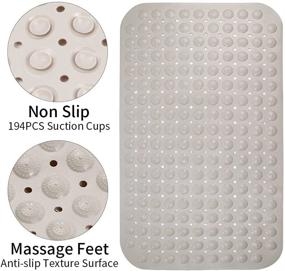 img 3 attached to MBOSS Non Slip Bath Mat - Keep Your Bathroom Floor Clean and Slip-Free with our Shower Massage Mat