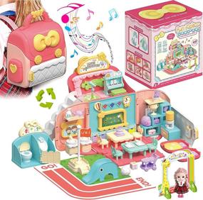 img 4 attached to 🏠 Dollhouse Furniture Set for Preschool and Kindergarten
