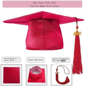 img 2 attached to 🎓 2022 HEPNA Shiny Graduation Gown Cap Tassel Set for Preschool & Kindergarten Uniforms