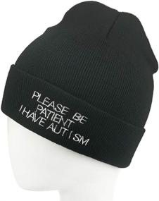 img 2 attached to 🎩 Chensheng Daddy Letter Cap: Stylish Knitted Winter Hat for Men and Women - Casual Beanies, Hip-Hop Skullies - Black