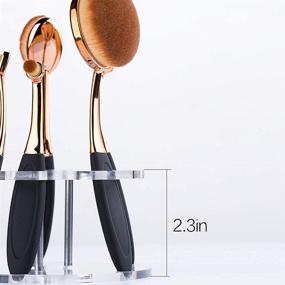 img 2 attached to 💄 Yoseng 5-Hole Makeup Brush Holder | Oval Makeup Brush Organizer | Clear Cosmetic Display Shelf