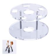 💄 yoseng 5-hole makeup brush holder | oval makeup brush organizer | clear cosmetic display shelf logo