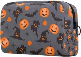 img 4 attached to Halloween Holiday Pattern Portable Cosmetic