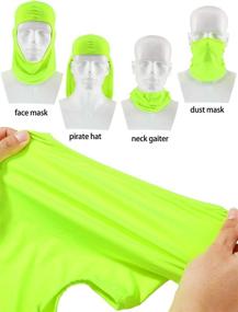 img 1 attached to 🧢 UV Sun Protection Full Face Cover Balaclava - 8 Pieces, Unisex Windproof Ski Balaclava