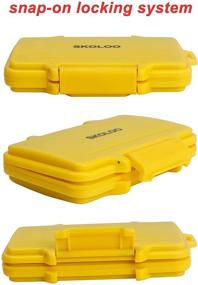 img 1 attached to 🌦️ Yellow Weatherproof Micro SD Card Case: SKOLOO Cute SD Card Storage Container with Single Small Holder, Ideal for Hunters