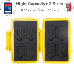 img 3 attached to 🌦️ Yellow Weatherproof Micro SD Card Case: SKOLOO Cute SD Card Storage Container with Single Small Holder, Ideal for Hunters