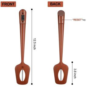 img 3 attached to 🍫 Silicone Candy Thermometer Digital Spatula: Fast Read Silicone Spatula for Kitchen Cooking, Baking BBQ, Candy, Chocolate, Sauce, Jam (Brown)