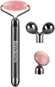 img 3 attached to 💎 Sinikoro Electric Jade Roller Facial Roller & Face Massager - 3-in-1 Vibrating Rose Quartz Tool