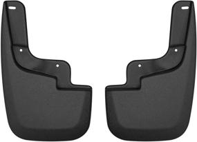 img 4 attached to Husky Liners Front Mud Guards for Chevrolet Colorado 🐺 & GMC Canyon 2015-2019 - Black (No Fender Flares/Cladding), Model 58231