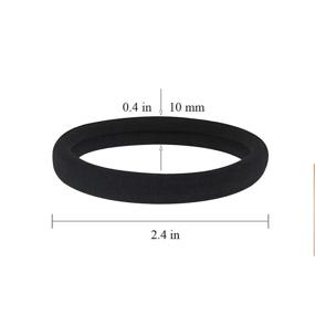 img 3 attached to 20-Piece Bulk Pack of Seamless Large Black Hair Ties for Thick and Curly Hair - Ideal for Black Hair