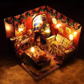 img 1 attached to 🎄 Dollhouse Miniature Furniture Christmas Wonderland by Flever: Exquisite and Festive Decor for Your Mini Home!