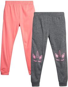 img 4 attached to Real Love Girls Active Sweatpants: Stylish and Comfortable Girls' Clothing