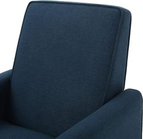 img 3 attached to Jeffrey Navy Recliner Club Chair with Dark Blue Fabric