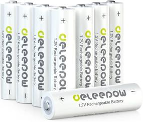 img 4 attached to 🔋 Deleepow Rechargeable AA Batteries - High Capacity 3300mAh 1.2V, 1200 Cycles - 8 Pack