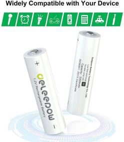 img 1 attached to 🔋 Deleepow Rechargeable AA Batteries - High Capacity 3300mAh 1.2V, 1200 Cycles - 8 Pack