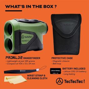 img 2 attached to 🎯 TecTecTec ProWild 2 Laser Rangefinder for Hunting - High Accuracy with Range Scan, Speed Mode, CR2 Battery, and Normal Measurements in Green Color