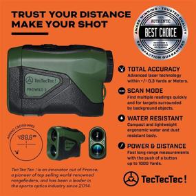 img 3 attached to 🎯 TecTecTec ProWild 2 Laser Rangefinder for Hunting - High Accuracy with Range Scan, Speed Mode, CR2 Battery, and Normal Measurements in Green Color