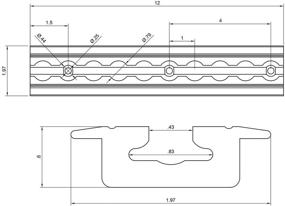 img 1 attached to Авиационная система L-образной фланцевой канавки US Cargo Control длиной 12 дюймов - надежное крепление мотоциклов, квадроциклов, мотокроссов, сельскохозяйственных тракторов и многого другого с легкостью - идеально подходит для пикапов, фургонов или закрытых прицепов - комплект из 4 штук.