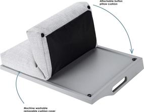 img 1 attached to 🛏️ Detachable Pillow Serving Tray by Rossie Home