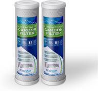 🚰 5 micron block activated carbon coconut shell water filter cartridge for ro & standard 10” housing - compatible with wfpfc8002, wfpfc9001, whcf-whwc, whef-whwc, fxwtc, scwh-5 (2 pack) logo