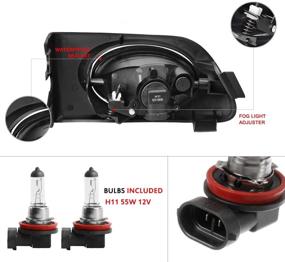 img 2 attached to 🚘 Фонари противотуманные AUTOSAVER88 на замену для 2001-2003 Civic, с лампами H11 12V 55W, проводной системой и выключателем